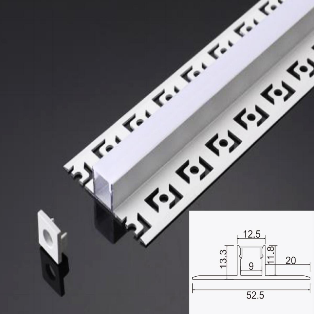 TXN-031 LX53X13MM New Custom Flat Angle Flush Mount Alu Extrusion Heatsink Strip Light Kanal Channel Led Aluminum Profiles