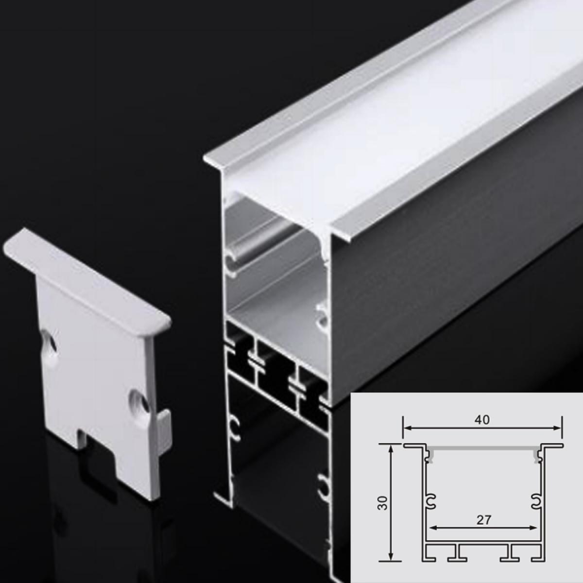 Square Led Aluminium Profile Extrusion Channel