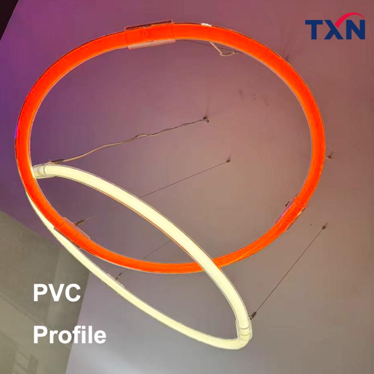 High-end 360 degree Round Silicone Neon Strip with PVC Profile